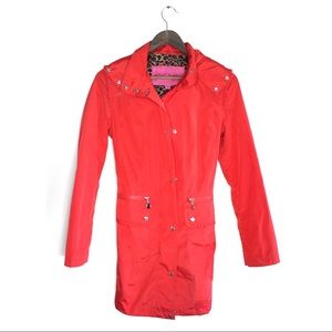 Betsey Johnson Hooded Trench Lightweight Jacket XS
